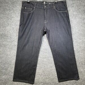 7 For All Mankind Austyn Relaxed Straight Jeans Mens 38 Dark Wash Indigo USA